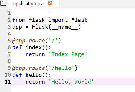 Image contains the hello world code